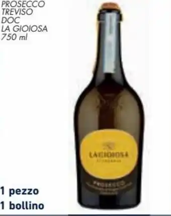 Conad City Prosecco Treviso DOC La Gioiosa 750 ml offerta