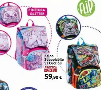 Carrefour Iper Zaino sdoppiabile sj cuccioli offerta