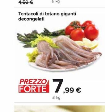 Carrefour Market Tentacoli di totano giganti decongelati offerta