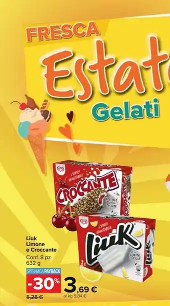 Carrefour Market Liuk limone e croccante offerta