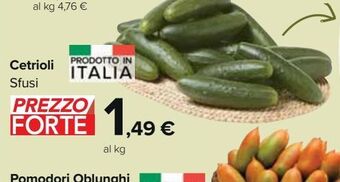 Carrefour Market Cetrioli sfusi offerta