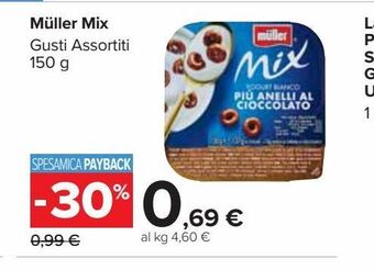 Carrefour Market Muller mix gusti assortiti 150 g offerta