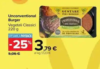 Carrefour Market Unconventional burger 220 g offerta