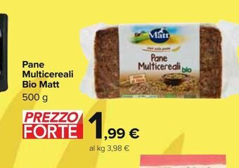 Carrefour Market Pane multicereali bio matt 500 g offerta
