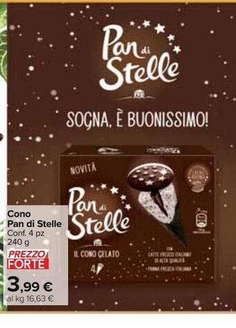 Carrefour Market Cono pan di stelle conf 4 pz 240 g offerta