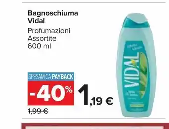 Carrefour Market Bagno schiuma vidal 600 ml offerta