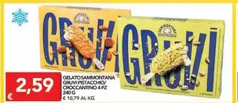 TuoDi Gelato sammontana gruvi pistacchio/croccantino offerta