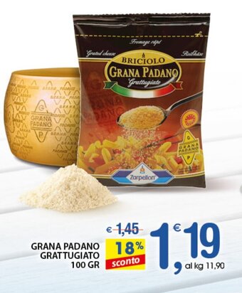 Qui Discount Grana Padano Grattugiato 100 gr offerta