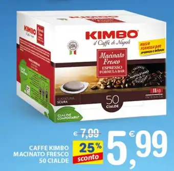 Qui Discount Kimbo Caffe Macinato Fresco 50 cialde offerta