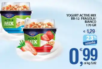 Qui Discount Yogurt Active Mix BB-12 Fragola/Bianco 170 gr offerta