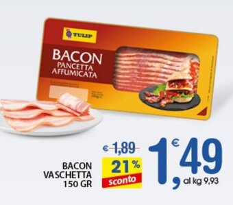 Qui Discount Bacon Vaschetta 150 gr offerta