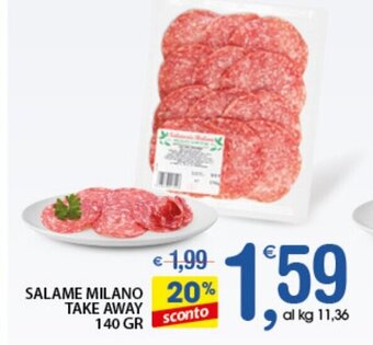Qui Discount Salame Milano Take Away 140 gr offerta