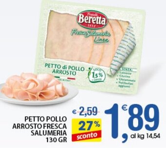 Qui Discount Petto Pollo Arrosto Fresca Salumeria 130 gr offerta