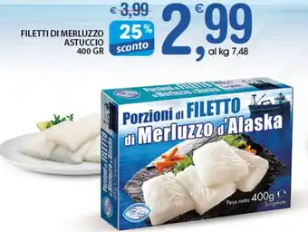 Qui Discount Filetti di Merluzzo Astuccio 400 gr offerta