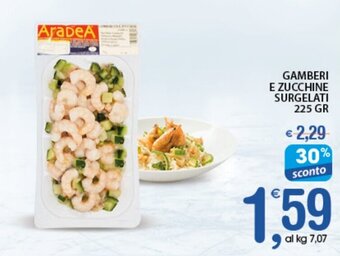 Qui Discount Gamberi e Zucchine Surgelati 225 gr offerta