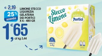 Qui Discount Limone Stecco Liquirizia Gelateria Dei Portici x 6 480 gr offerta