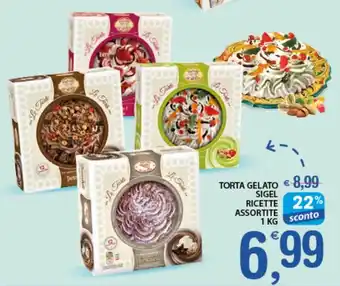 Qui Discount Torta Gelato Sigel Ricette assortite 1 kg offerta