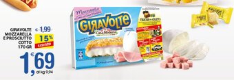 Qui Discount Giravolte Mozzarella E Prosciutto Cotto 170 gr offerta