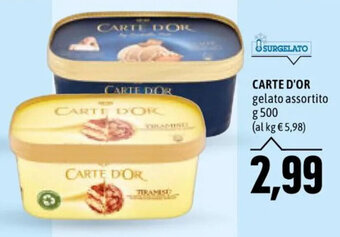 Emi Supermercati Carte D'Or gelato assortito g 500 offerta