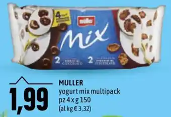 Emi Supermercati Muller yogurt mix multipack pz 4 x g 150 offerta