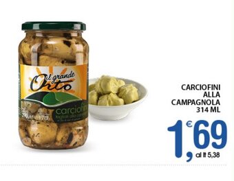 Qui Discount Carciofini Alla Campagnola 314 ml offerta