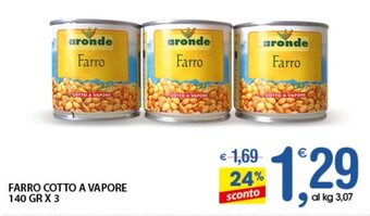 Farro Cotto a Vapore 140 gr x 3
