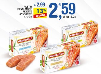 Qui Discount Filetti di Salmone Ricette assortite 170 gr offerta