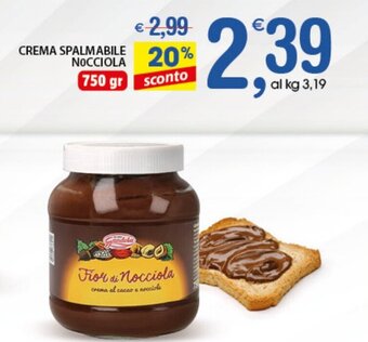 Qui Discount Crema Spalmabile Nocciola 750 gr offerta