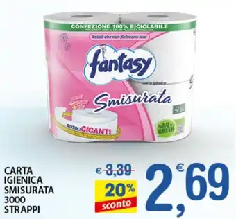 Qui Discount Carta Igienica Smisurata 3000 strappi offerta