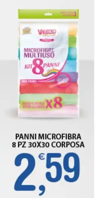 Qui Discount Panni Microfibra 8 PZ 30x30 Corposa offerta