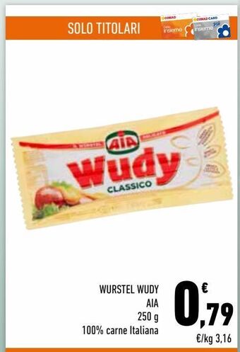 Conad City Wurstel wudy aia offerta