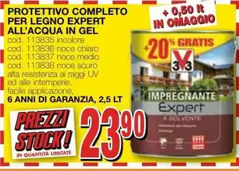 Mondo Brico Protettivo completo per legno expert all'acqua in gel offerta