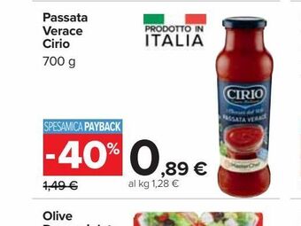 Carrefour Market Passata verace cirio 700 g offerta