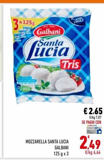 Conad City Mozzarella santa lucia galbani offerta