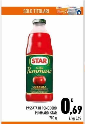 Conad City Passata di pomodoro pummarò star offerta