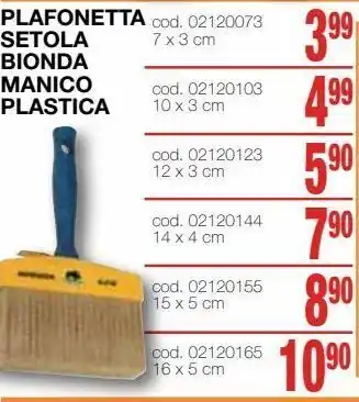 Mondo Brico Plafonetta setola bionda manico plastica offerta