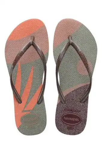Infradito piombo con glitter havaianas slim palette