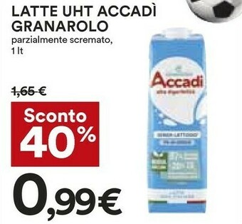 Coop Accadì Latte Granarolo offerta