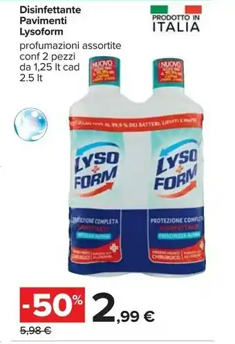 Carrefour Lysoform Lysoform Disinfettante Pavimenti offerta