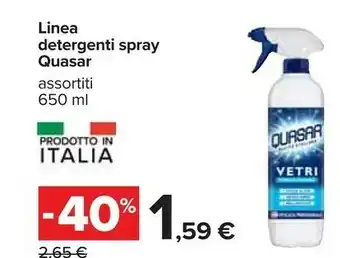 Carrefour Quasar Quasar Linea Detergenti Spray offerta