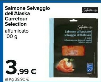 Carrefour Carrefour - Salmone Affumicato Selvaggio D'Alaska Selection 100 G(ml) offerta