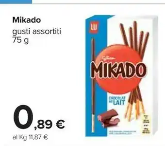 Carrefour Mikado Mikado Chocolat Lait 75g offerta