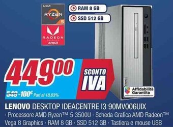 Lenovo Desktop Ideacentre I3 90MV006UIX