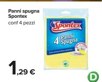 Carrefour Spontex Panni Spugna offerta