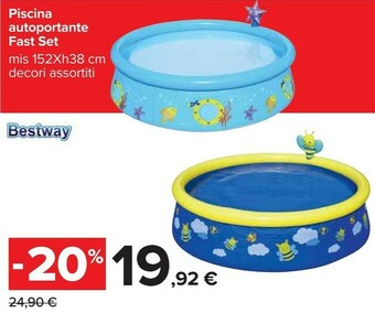 Carrefour Bestway Bestway Piscina Autoportante Fast Set offerta