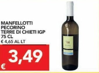 TuoDi Manfellotti Pecorino Terre di Chieti IGP 75 cl offerta