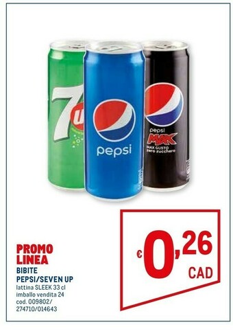 Metro Pepsi Bevande analcoliche offerta