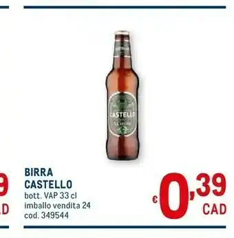 Metro Castello Birra offerta