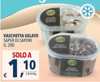 A&O Saper di Sapori Vaschetta Gelato G. 200 offerta