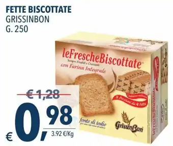 A&O Grissinbon Fette Biscottate G. 250 offerta